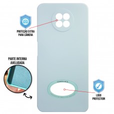 Capa para Xiaomi Redmi Note 9T 5G - Case Silicone Safe Glass Verde Pastel
